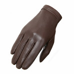 Gerard Leather Touch Screen Gloves // Winter Lined // Chocolate (L)