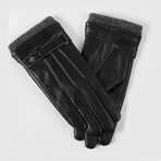 Warwick Leather Touch Screen Gloves // Winter Lined // Black (XL)