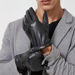 Audley Leather Touch Screen Gloves // Winter Lined // Black (XL)