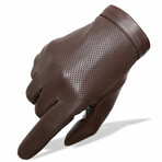 Gerard Leather Touch Screen Gloves // Winter Lined // Chocolate (M)