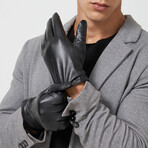Audley Leather Touch Screen Gloves // Winter Lined // Black (M)