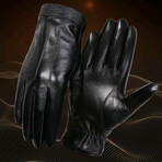 Lincoln Leather Touch Screen Gloves // Winter Lined // Black (XL)