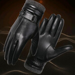 Warwick Leather Touch Screen Gloves // Winter Lined // Black (L)