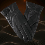 Talbot Leather Touch Screen Gloves // Winter Lined // Black (M)