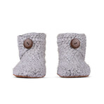 Icelandic Wool + Bamboo High Top Slippers // Soft Gray (2XS)