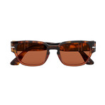 Men's PO3245S 112153 Polarized Sunglasses // Brown Tortoise + Opal Bordeaux