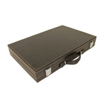 Backgammon Set // Folding Leatherette // Black