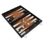 Backgammon Set // Folding Leatherette // Black