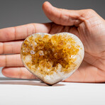 Citrine Crystal Cluster Heart from Uruguay // 7.25 oz