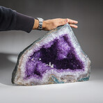 Genuine Amethyst Geode with Calcite Crystal Inclusions // 52 lbs