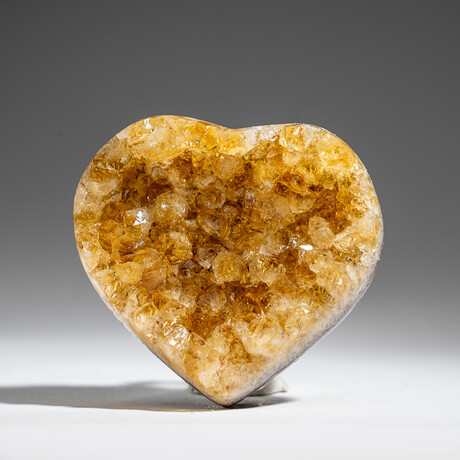 Citrine Crystal Cluster Heart from Uruguay // 166.2 g