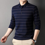 Adam Long-Sleeved T-Shirt // Dark Blue (XL)