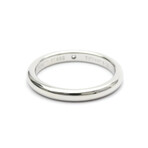 Tiffany & Co. // Platinum Stacking Band Ring With Diamond // Ring Size: 5.5 // Store Display