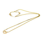 Cartier // 18k Rose Gold Symbol C Heart Diamond Necklace // 15.74" // Store Display