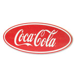 Coca-Cola Classic Oval Logo Wood Wall Decor