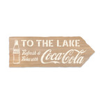 Coca-Cola To The Lake Arrow Wood Wall Decor