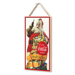 Coca-Cola Gift For Thirst Santa Wood Wall Decor