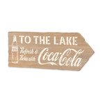 Coca-Cola To The Lake Arrow Wood Wall Decor