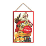 Coca-Cola Gift For Thirst Santa Wood Wall Decor