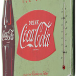 Coca-Cola Ice Cold Embossed Metal Wall Thermometer