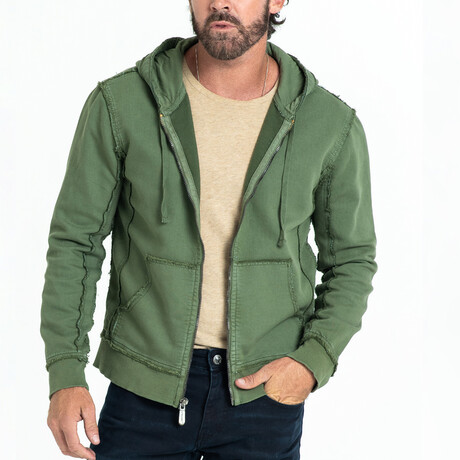 Knit Hoodie // Olive Green (XS)