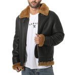 Shearling RAF B3 Aviator Jacket // Silky Brown with Ginger Wool (S)