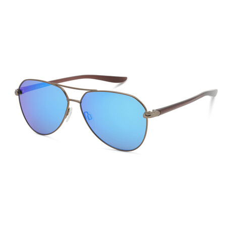 Nike Unisex City Aviator Sunglasses // Pewter + Gray-Turquoise