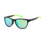 Men's Maverick Rise M Sunglasses // Matte Black + Blue-Green
