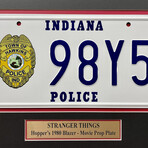 Stranger Things // Hopper's Blazer // Replica License Plate Display