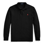 Long Sleeve Polo Shirt // Black (S)