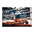 Sylvester Stallone and Dolph Lundgren Autographed Photo // 16"H x 24"W