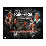 Ralph Macchio "Daniel", William Zabka "Johnny" & Martin Kove "Finish Him" "Sensei Kreese" Autographed Collage Photo // 16"H x 20"W