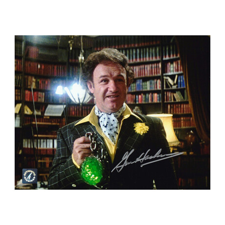 Gene Hackman Autographed Lex Luthor Holding Kryptonite Photo // 8"H x 10"W