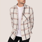 Kobe Oversize Flannel Shirt // White + Black (XL)