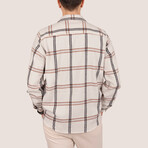 Kobe Oversize Flannel Shirt // White + Black (XL)