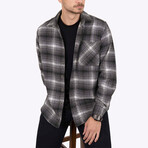 Niko Oversize Flannel Shirt // Gray + White (XL)