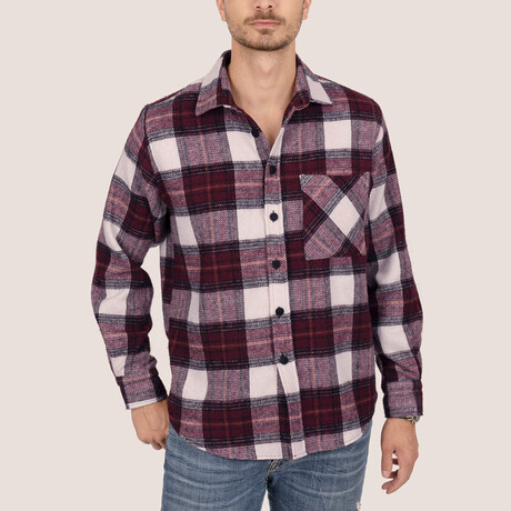 Harry Oversize Flannel Shirt // White (S)