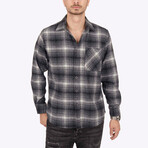 Niko Oversize Flannel Shirt // Gray + White (XL)