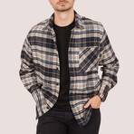 Mason Oversize Flannel Shirt // Brown + Navy (S)