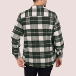 Kenny Oversize Flannel Shirt // Green + White (M)