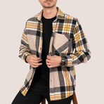 Jayson Oversize Flannel Shirt // Yellow + Black (M)