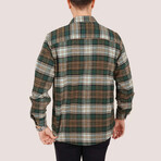 Tyson Oversize Flannel Shirt // Green + Brown (L)