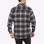 Niko Oversize Flannel Shirt // Gray + White (XL)