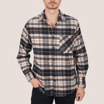 Mason Oversize Flannel Shirt // Brown + Navy (S)