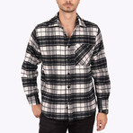 Jason Oversize Flannel Shirt // Black + White (XL)