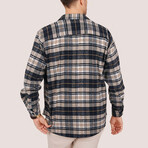 Mason Oversize Flannel Shirt // Brown + Navy (S)