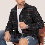 Jay Oversize Flannel Shirt // Black + Tile (S)