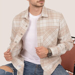 Harrison Oversize Flannel Shirt // Beige (S)