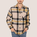 Jayson Oversize Flannel Shirt // Yellow + Black (M)