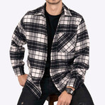 Jason Oversize Flannel Shirt // Black + White (XL)